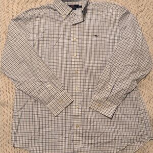 Men's Vineyard Vines Blue Checkered Whale Shirt